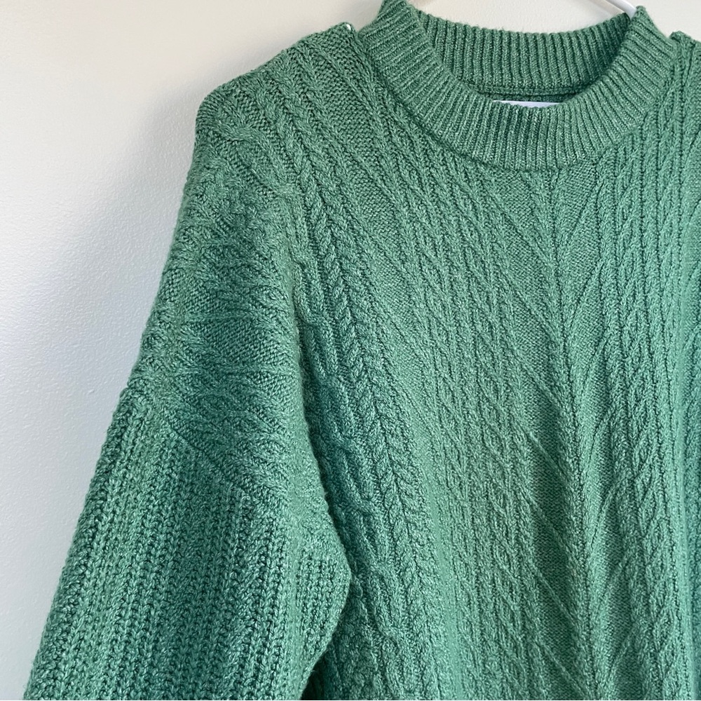 Amazon Essentials Green Knit Sweater - image 3